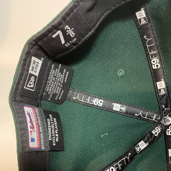 Oakland A's New Era Home Authentic On-Field 59FIFTY Fitted Hat 7 3/8 See Photos - Picture 6 of 9